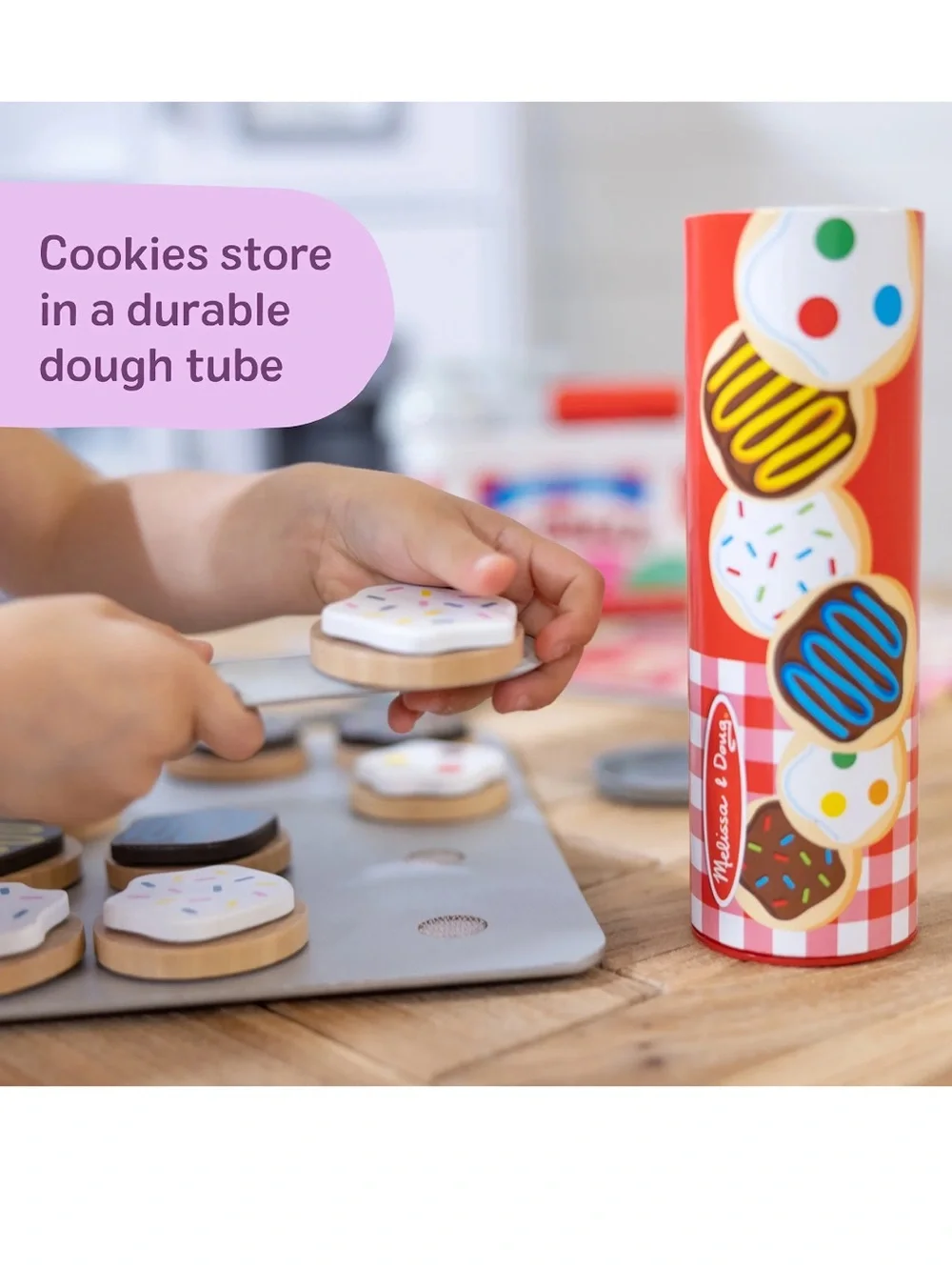 Melissa & Doug Slice and Bake Wooden Cookie Play Food Set *NEW*